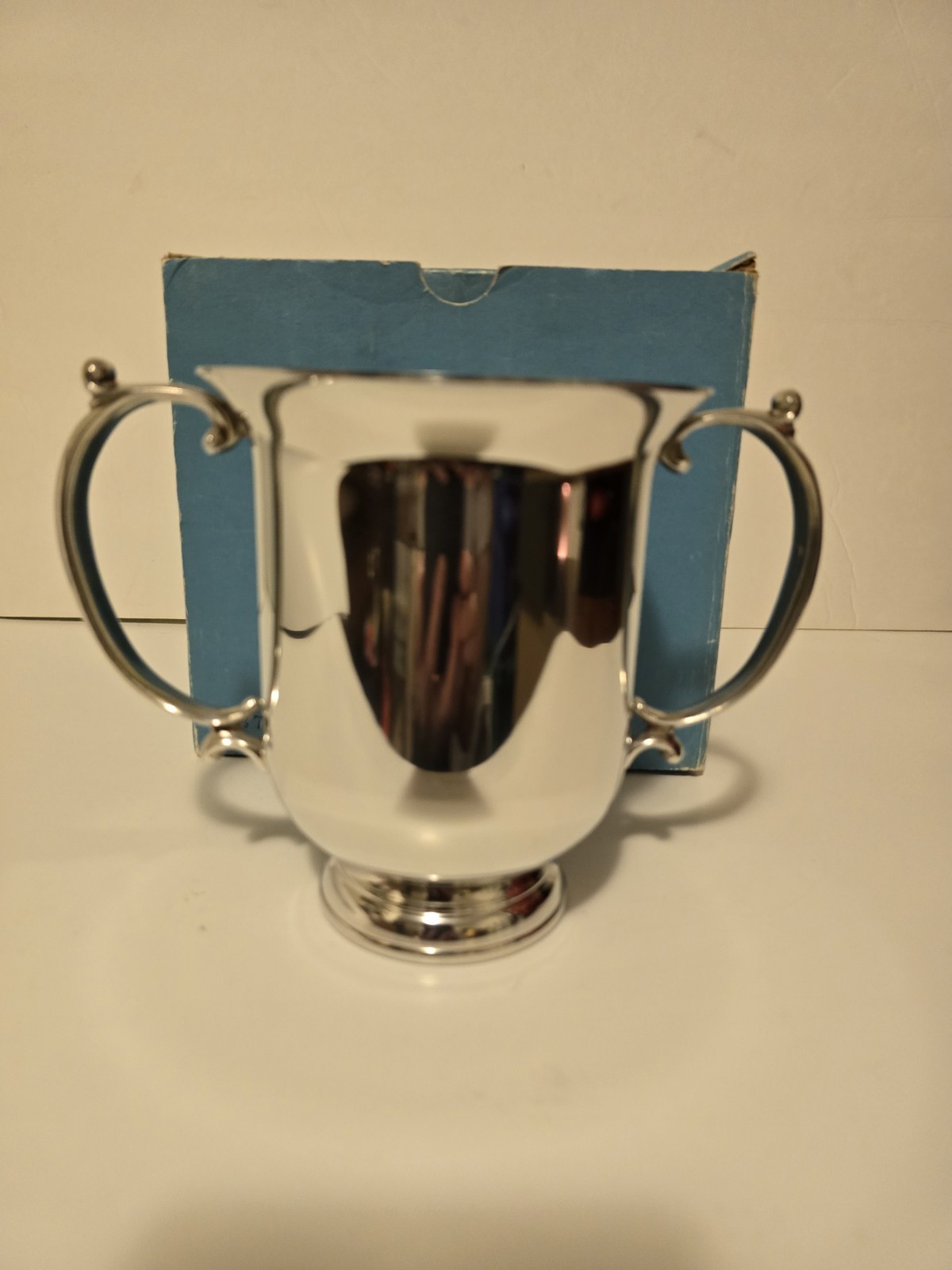  LOVING CUP BY WEB EARLY AMERICAN COMPANY PHILA.  IN ORGINAL BOX. CUP IS PEWTER 