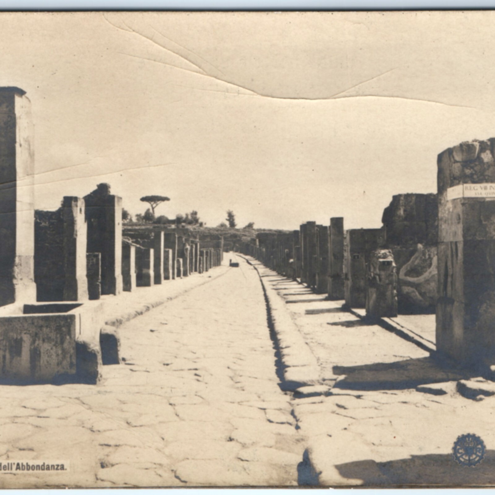 c1900s Pompeii, Italy Strada dell Abbondanza RPPC Real Photo Ruins Postcard NPG c1900s Pompeii, Italy Strada dell Abbondanza RPPC Real Photo Ruins Postcard NPG