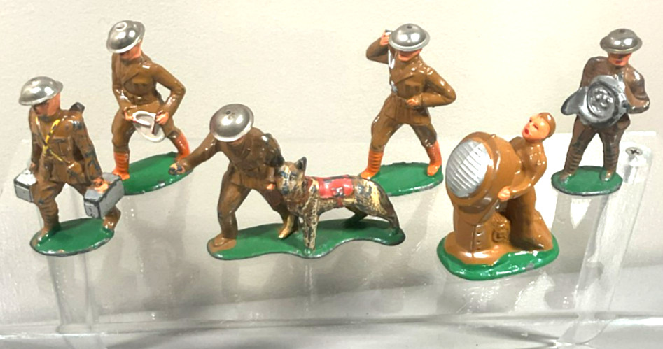 Vintage Barclay Lead & Cast Iron Military Figures ca 1940\'s 6, Sold As A Set Vintage Barclay Lead & Cast Iron Military Figures ca 1940\'s 6, Sold As A Set