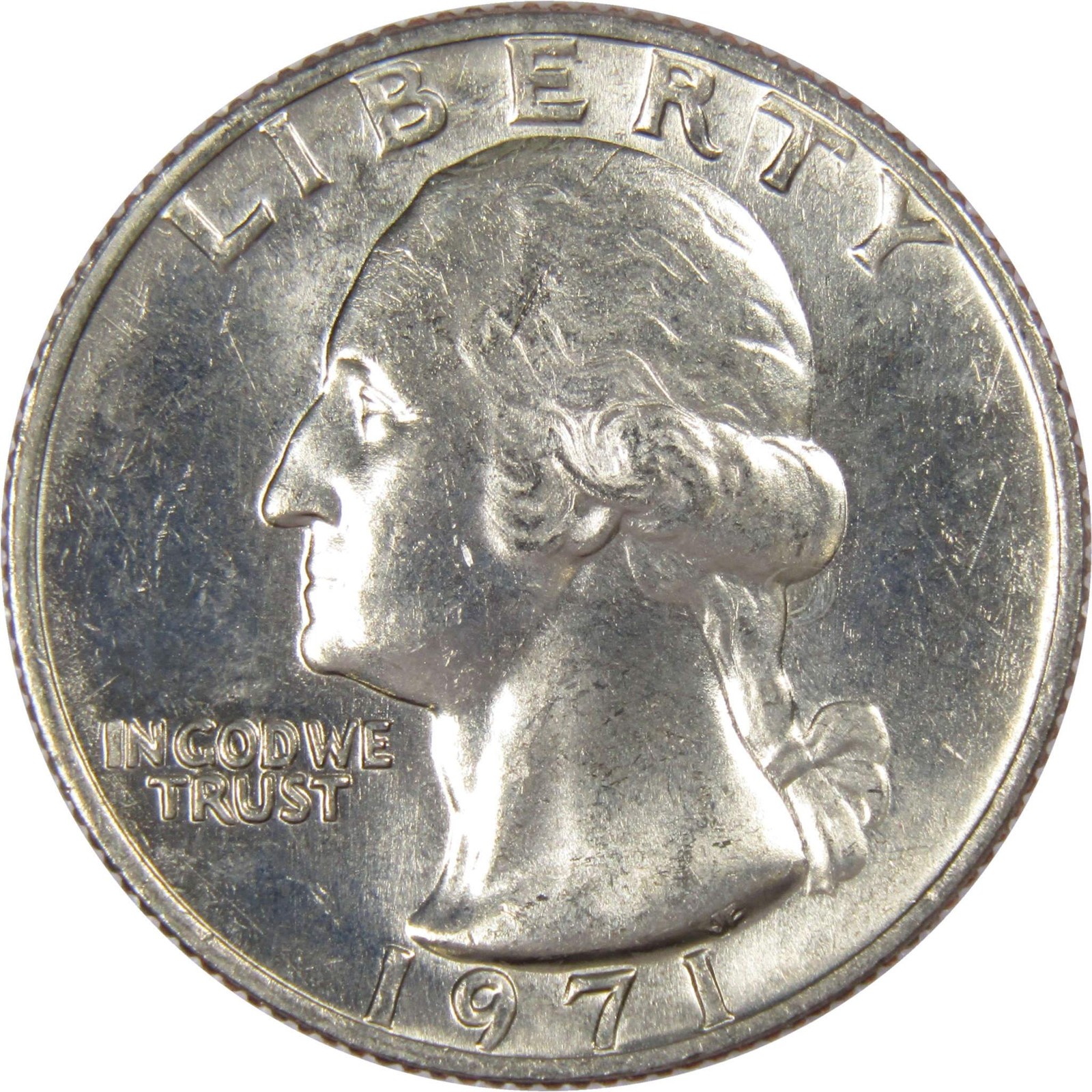 1971 Washington Quarter Clad Uncirculated Mint State 25c Coin