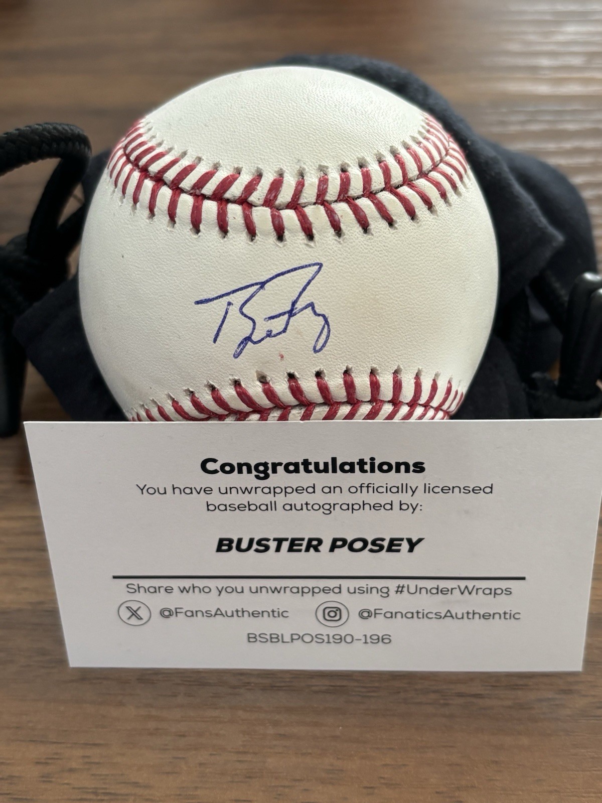 2025 Fanatics Underwraps - Buster Posey Autographed Baseball Giants 2025 Fanatics Underwraps - Buster Posey Autographed Baseball Giants