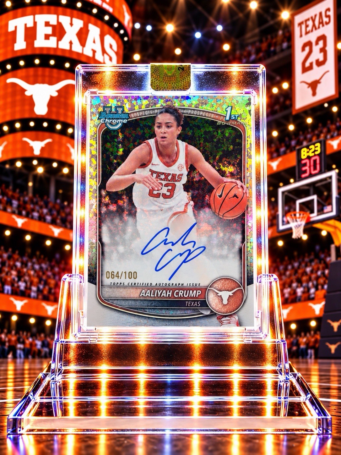 2025-26 Bowman U Chrome Aaliyah Crump ON CARD Auto /100Texas Longhorns 2025-26 Bowman U Chrome Aaliyah Crump ON CARD Auto /100Texas Longhorns