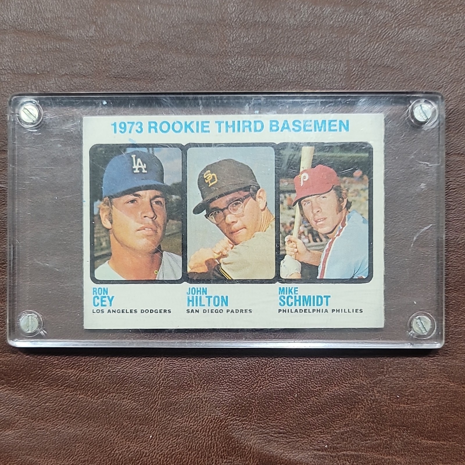 Topps 1973 #615 Rookie Third Basemen Ron Cey John Hilton Mike Schmidt Topps 1973 #615 Rookie Third Basemen Ron Cey John Hilton Mike Schmidt