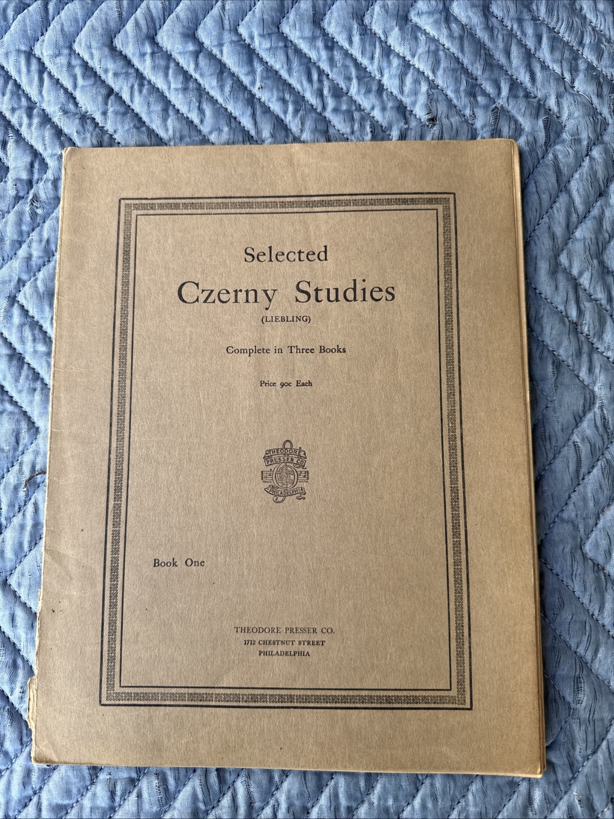Vintage Sheet Music Book Czerny Studies 1909 Vintage Sheet Music Book Czerny Studies 1909