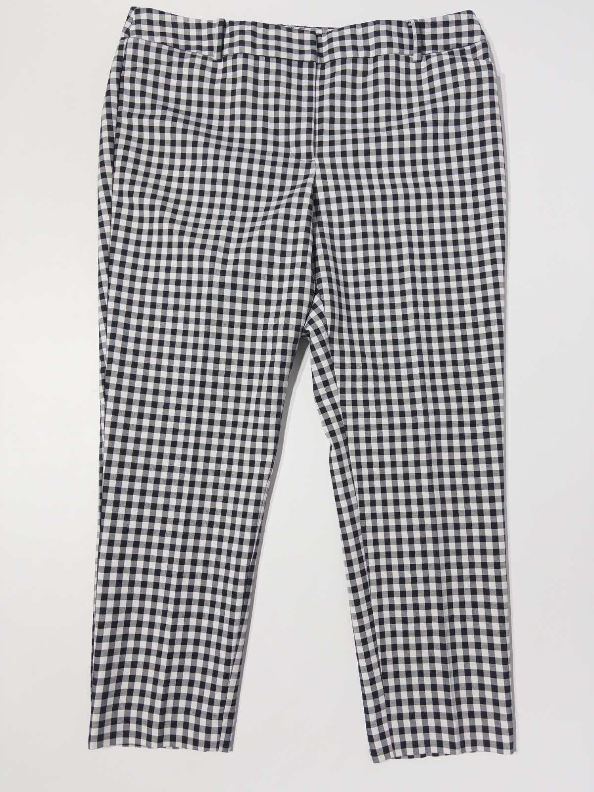 Talbots White Black Checkered Hampshire Ankle Pants Trousers Women Size 14P (P3) Talbots White Black Checkered Hampshire Ankle Pants Trousers Women Size 14P (P3)