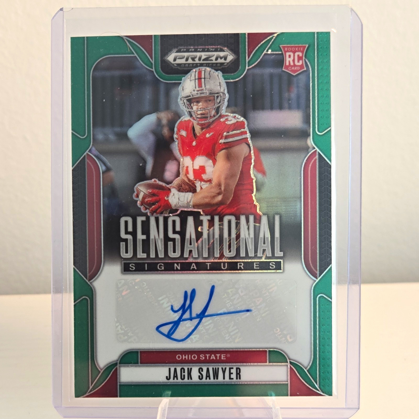 2025 Prizm Draft Picks Jack Sawyer Green Sensational Signatures SS-JKS RC Auto 2025 Prizm Draft Picks Jack Sawyer Green Sensational Signatures SS-JKS RC Auto