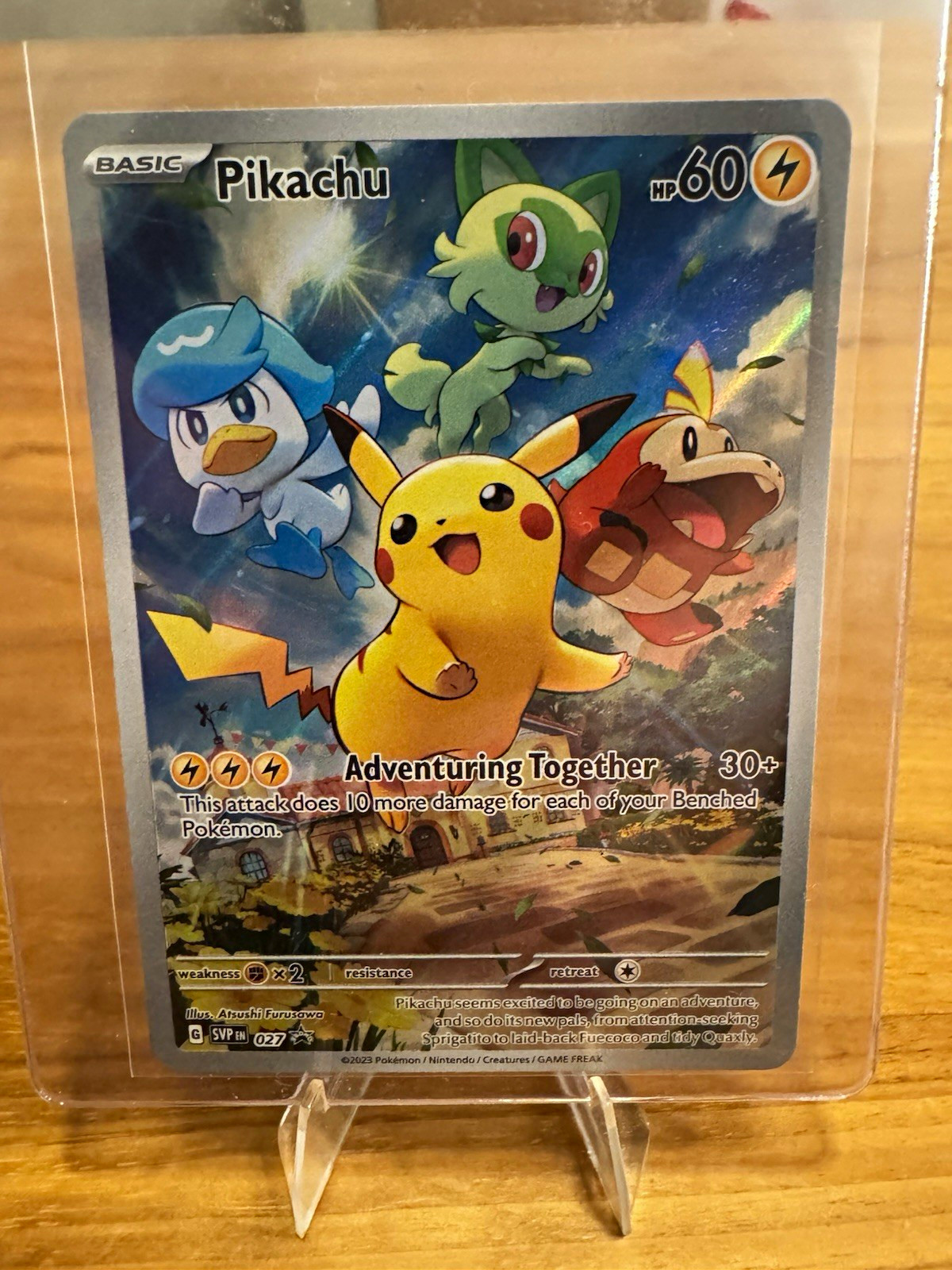The Pokémon Company Pikachu 027 SV Promo Holo English Basic 60HP The Pokémon Company Pikachu 027 SV Promo Holo English Basic 60HP