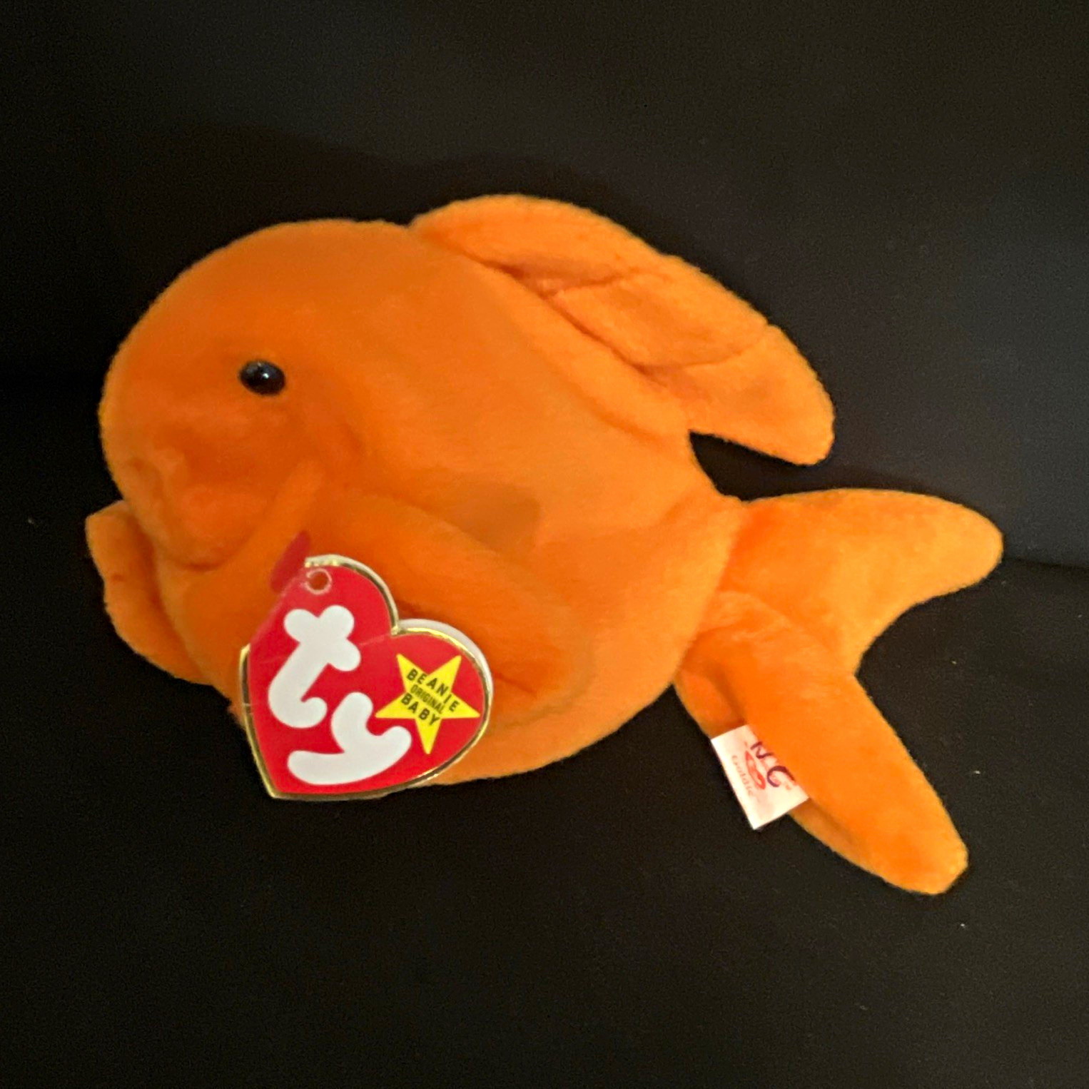 Ty Beanie Babies Goldie Fish Plush Orange w/ Heart Tag, Vintage 1994 Ages 3-5 Ty Beanie Babies Goldie Fish Plush Orange w/ Heart Tag, Vintage 1994 Ages 3-5