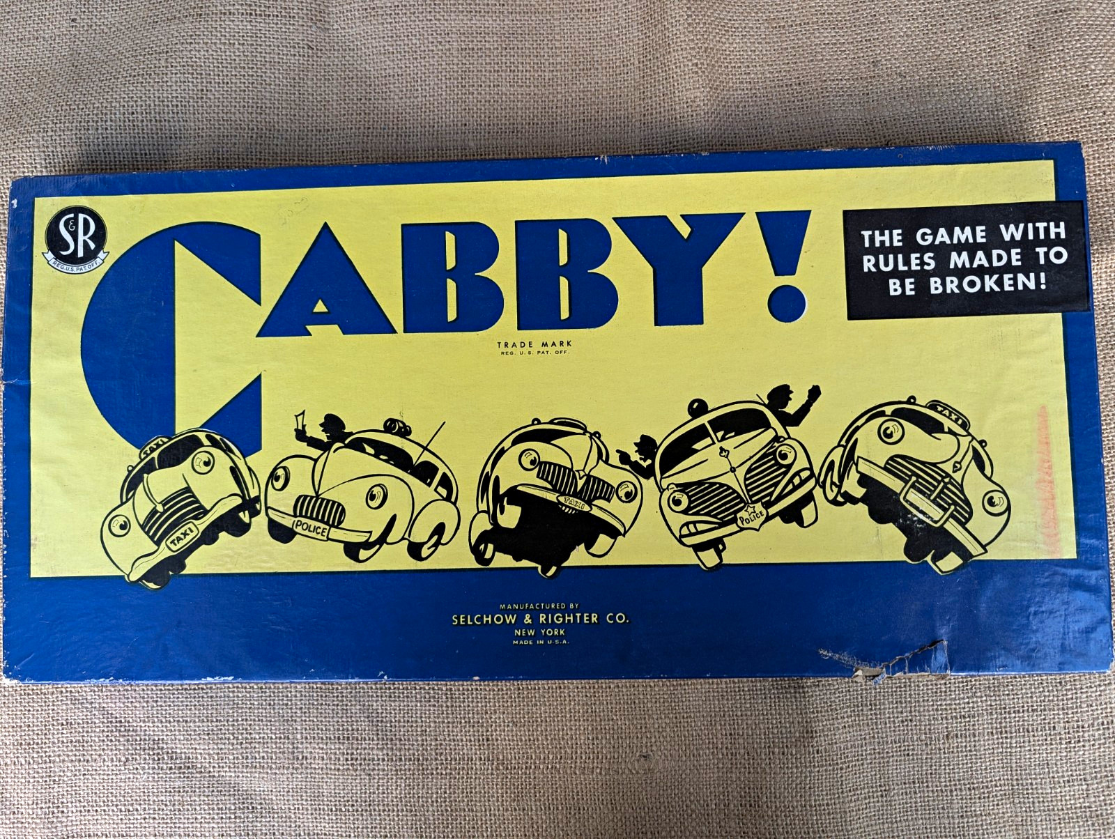 Vintage 1938 Selchow & Righter Cabby Board Game Complete Vintage 1938 Selchow & Righter Cabby Board Game Complete