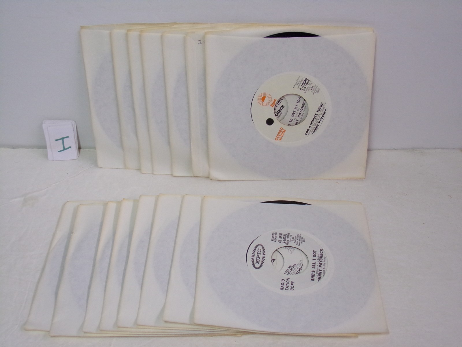 Johnny Paycheck Promo Lot Of 15 - 45 RPM Records Johnny Paycheck Promo Lot Of 15 - 45 RPM Records