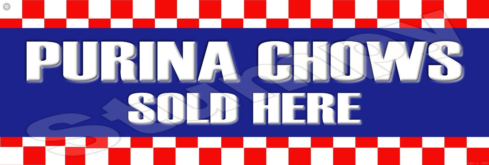 Purina Chows Sold Here Metal Sign 6\ Purina Chows Sold Here Metal Sign 6\