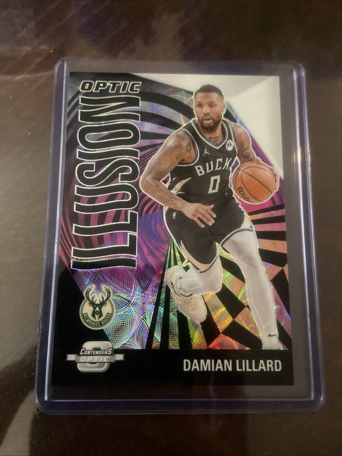 2023-24 Panini Contenders Optic Damian Lillard International Black And White /25 2023-24 Panini Contenders Optic Damian Lillard International Black And White /25