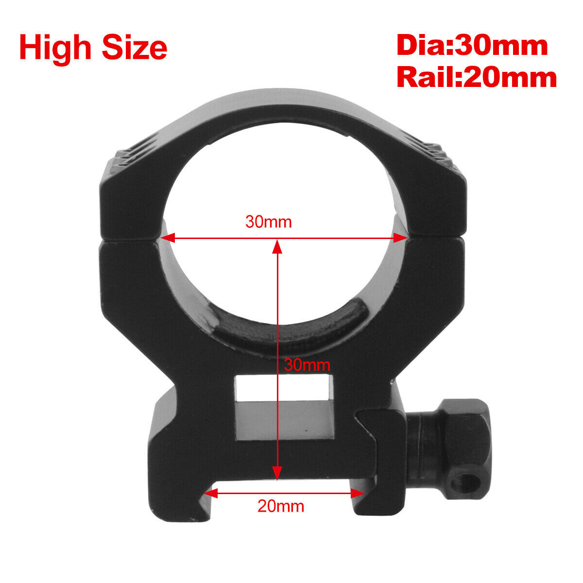 Pair 30mm Scope Ring Mounts Low/Middle/High Profile Picatinny Rail Mount Pair 30mm Scope Ring Mounts Low/Middle/High Profile Picatinny Rail Mount