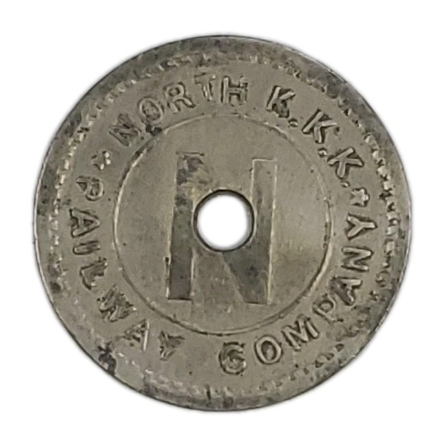 Kankakee, IL Trade Token: North K.K.K. N Railway Good Between & Bourbonnais