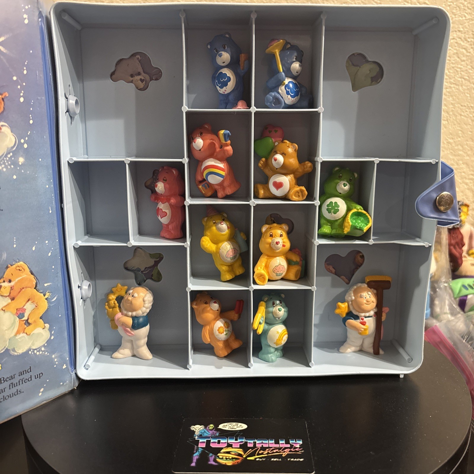 Vintage Kenner 1983- 12 Care Bears Figures Lot of 12 with Folder Case 1980s Vintage Kenner 1983- 12 Care Bears Figures Lot of 12 with Folder Case 1980s
