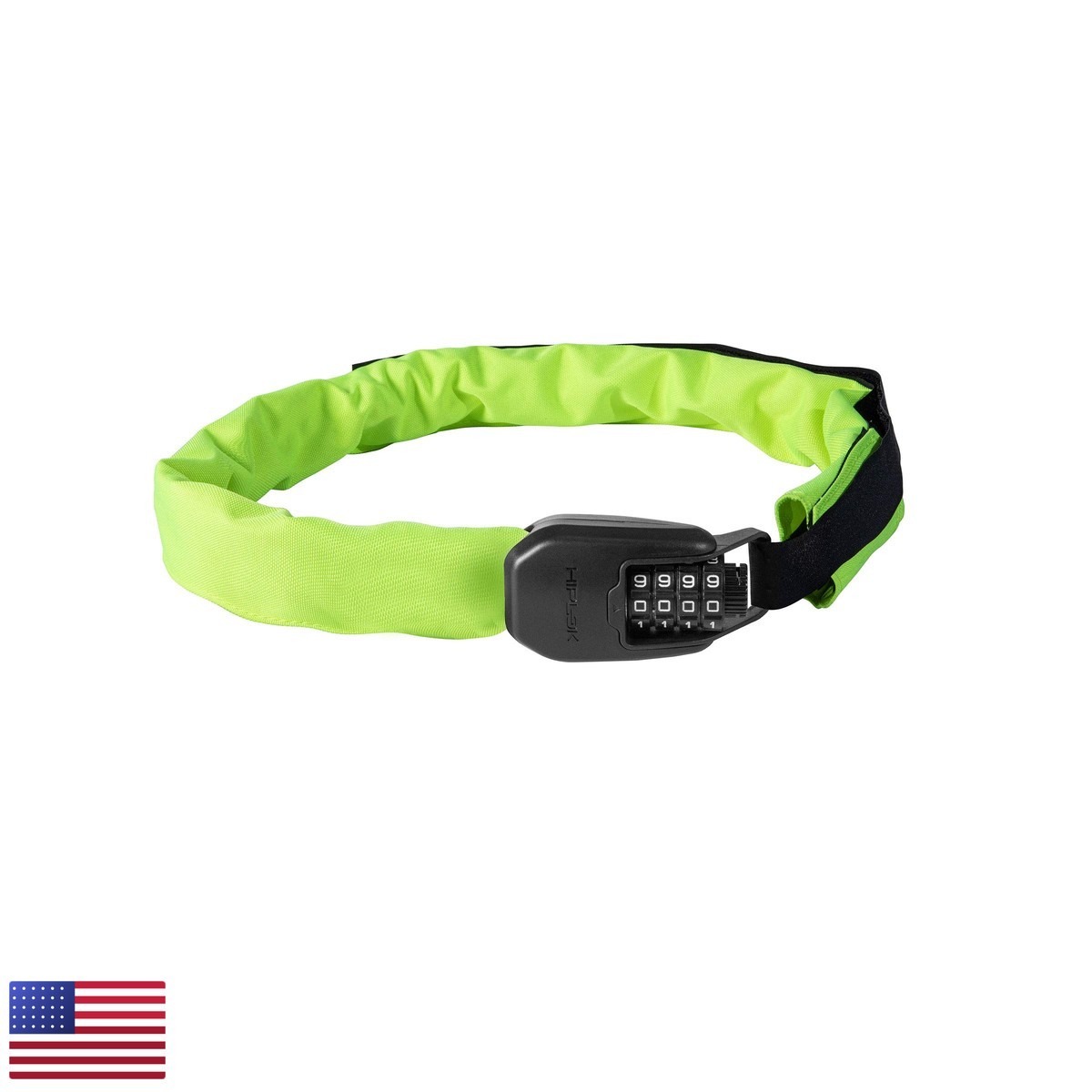 Hiplok Spin Combination Locking Wearable Chain Lock SP1NY,Neon Yellow Hiplok Spin Combination Locking Wearable Chain Lock SP1NY,Neon Yellow