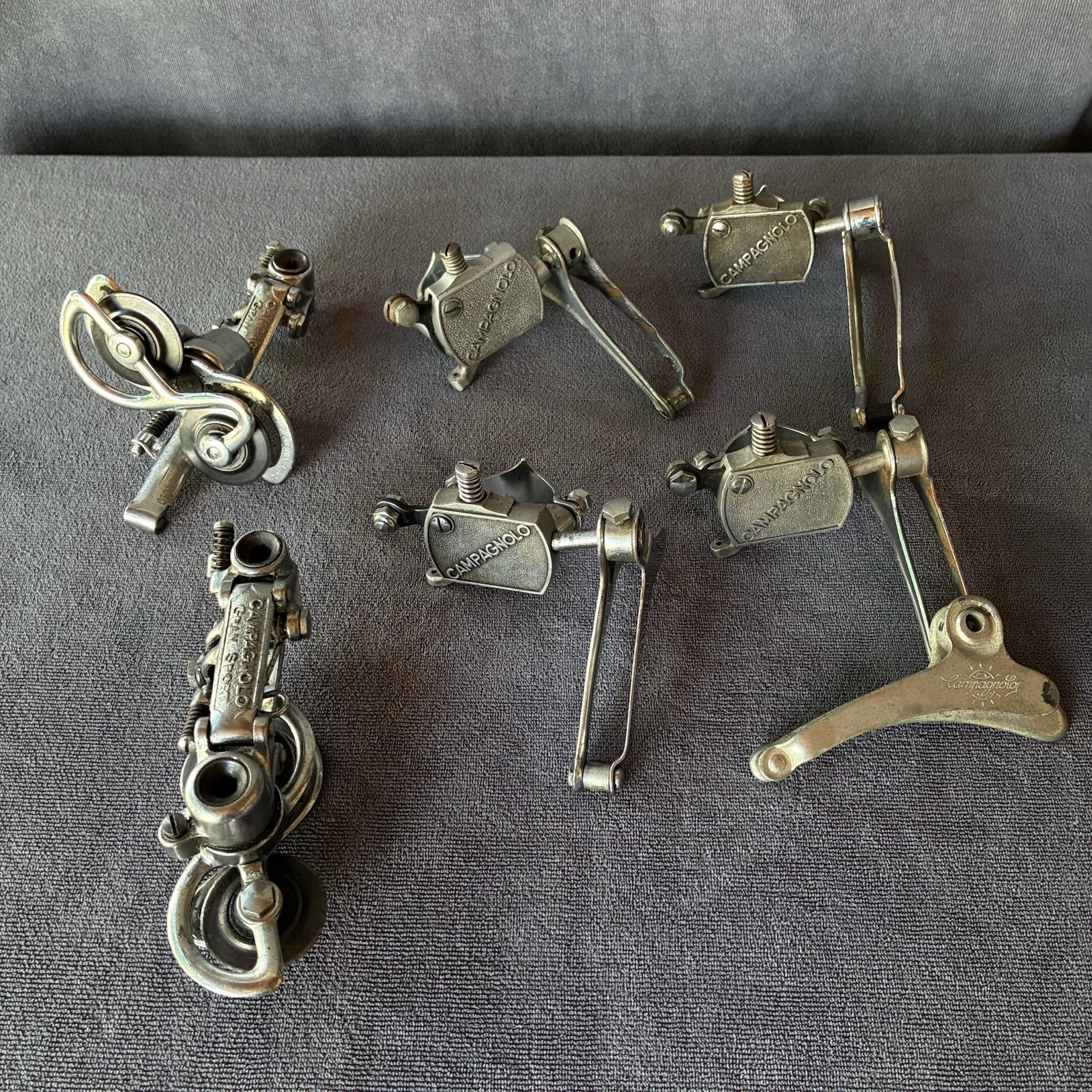 Campagnolo Vintage Parts Lot Road Bike Parts Front And Rear Derailleurs Parts Campagnolo Vintage Parts Lot Road Bike Parts Front And Rear Derailleurs Parts