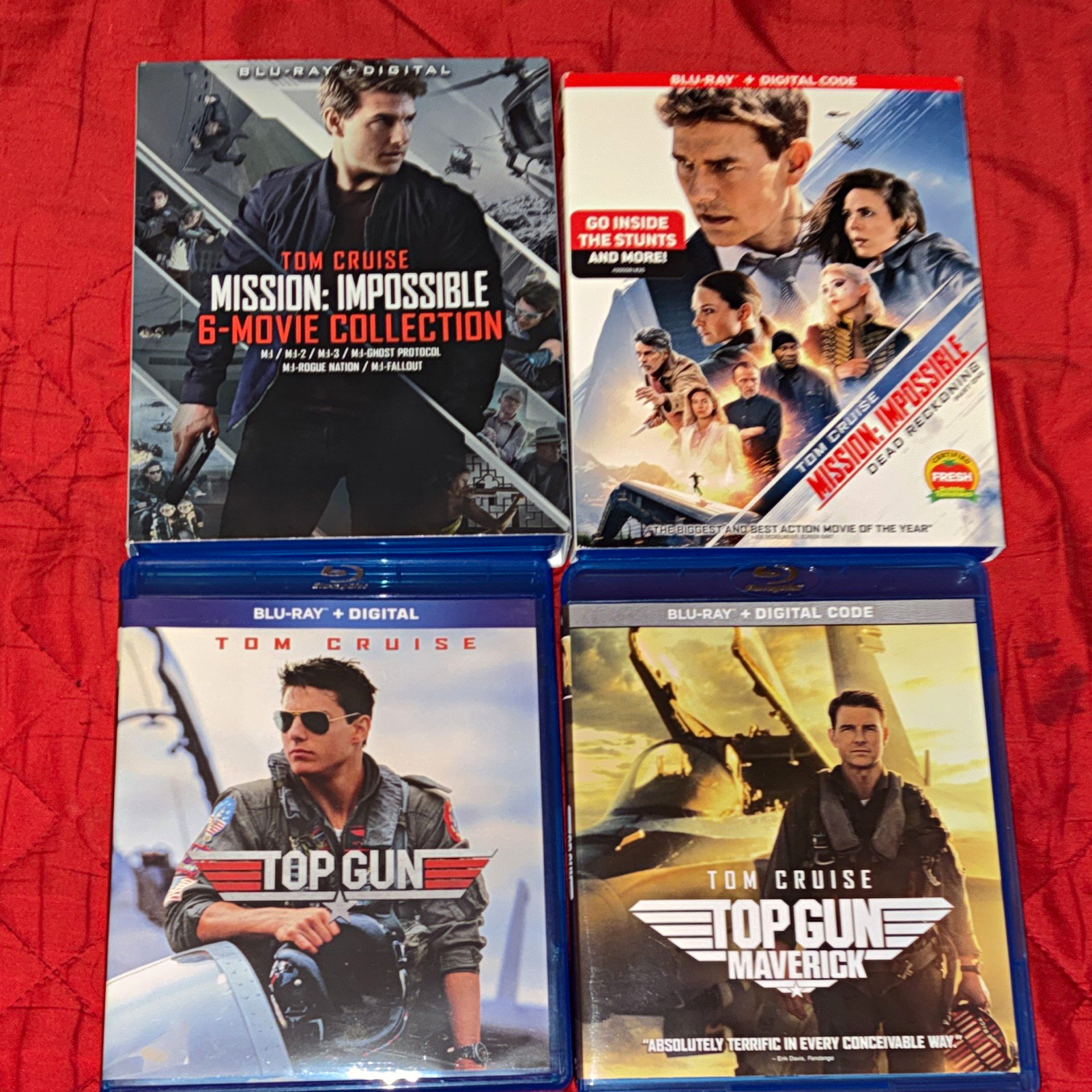 Tom Cruise Blu-ray Lot: Mission: Impossible 6-Movie Collection + Top Gun 1-2