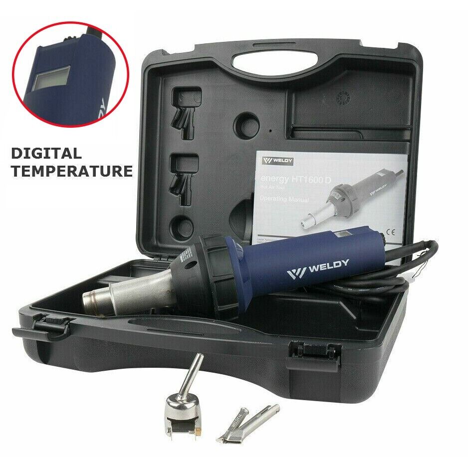 WELDY 120V/230V 1600W HT1600D Digital Heat Gun Hot Air Tool, Plastic Welding Kit