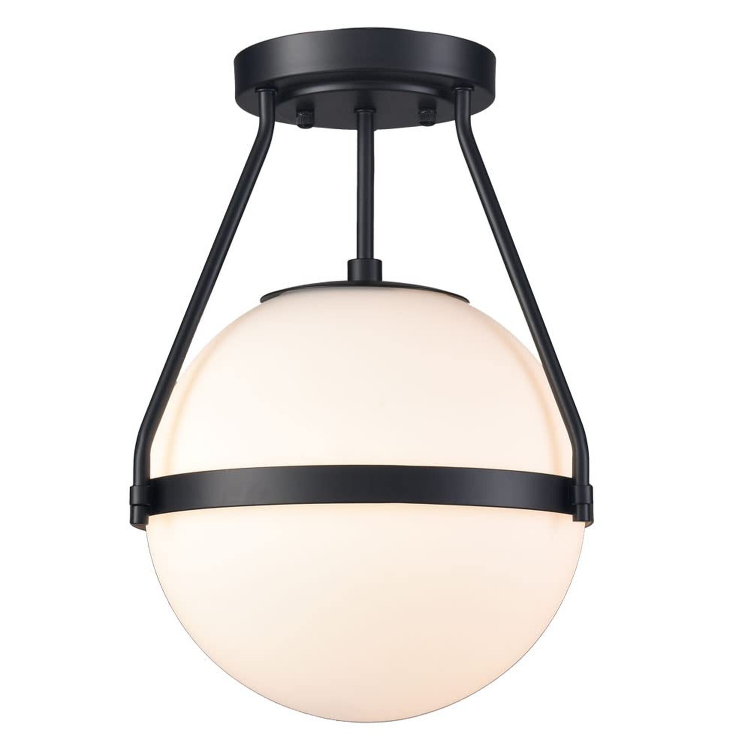 HOLKIRT Mid Century Semi Flush Mount Ceiling Light Black Globe Ceiling Light ... HOLKIRT Mid Century Semi Flush Mount Ceiling Light Black Globe Ceiling Light ...