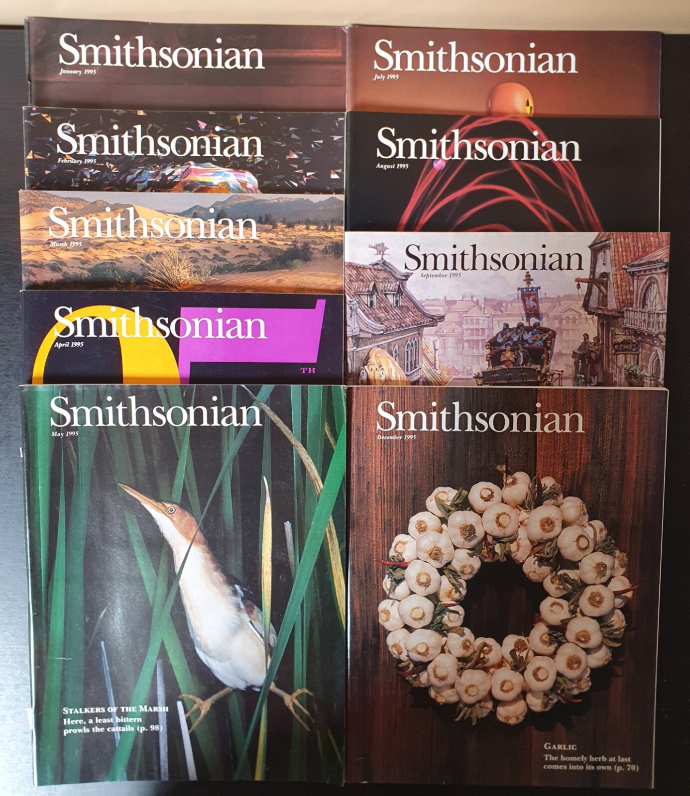 Smithsonian Magazines Lot Of 9 (1995) Smithsonian Magazines Lot Of 9 (1995)