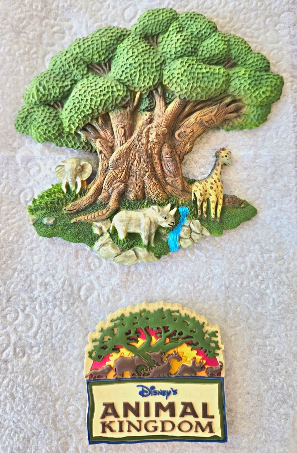 Vintage Walt Disney World Animal Kingdom Tree of Life 3D Magnet Set Y2K Era