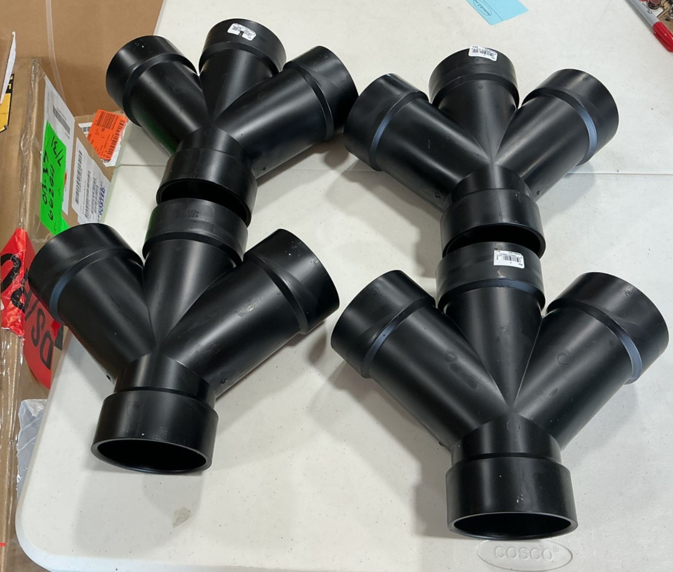 Nibco 3 in. ABS DWV All Hub Double Wye - 4 Pack - Nibco 3 in. ABS DWV All Hub Double Wye - 4 Pack -