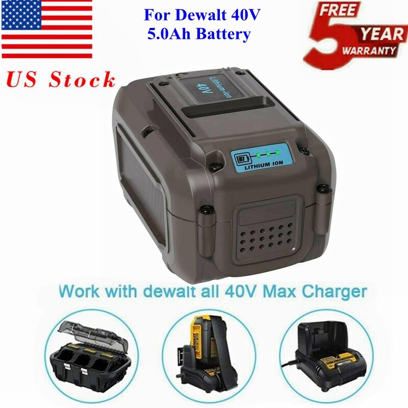 40V 5.0Ah Battery for DEWALT 40Volt MAX XR DCB404 DCB406 DCB407 DCB114 Tools