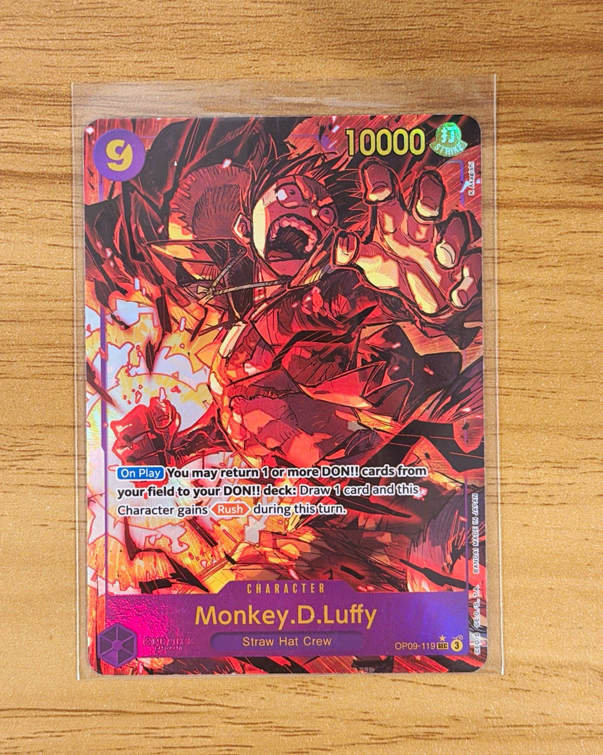 One Piece Monkey D. Luffy OP09-119 Emperors in the New World SEC Alt Art Holo One Piece Monkey D. Luffy OP09-119 Emperors in the New World SEC Alt Art Holo