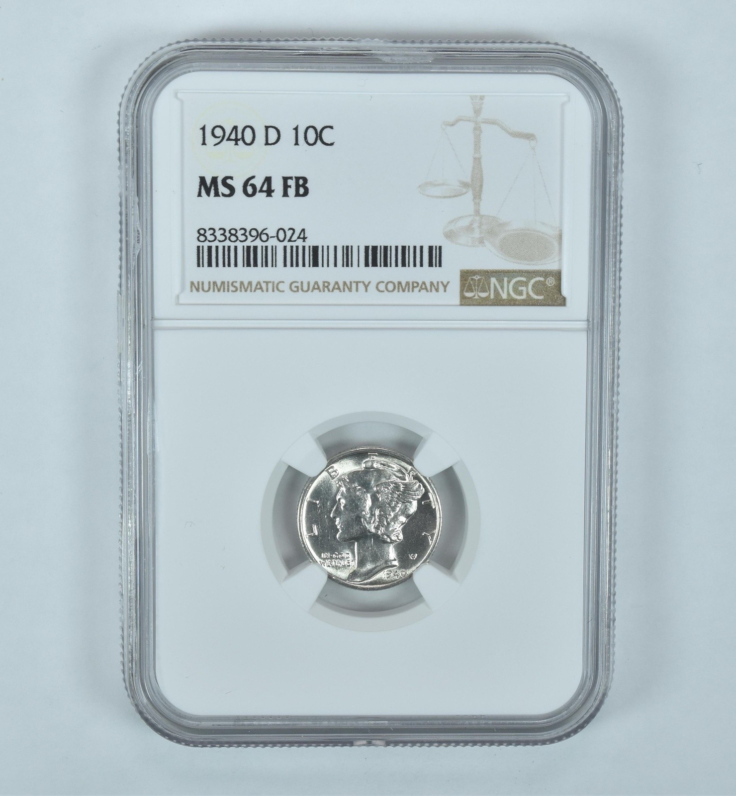 1940-D Mercury Dime MS64 FB NGC Brown Label 1940-D Mercury Dime MS64 FB NGC Brown Label