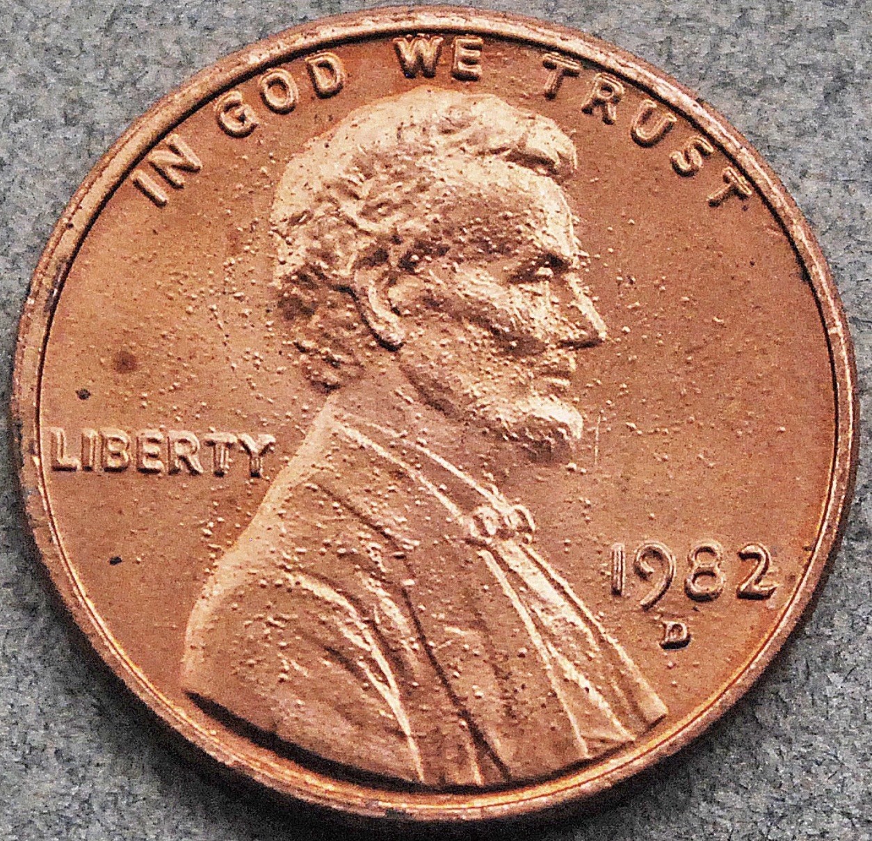1982 D Lincoln Cent Zinc Large Date (CIRCULATED) 1982 D Lincoln Cent Zinc Large Date (CIRCULATED)