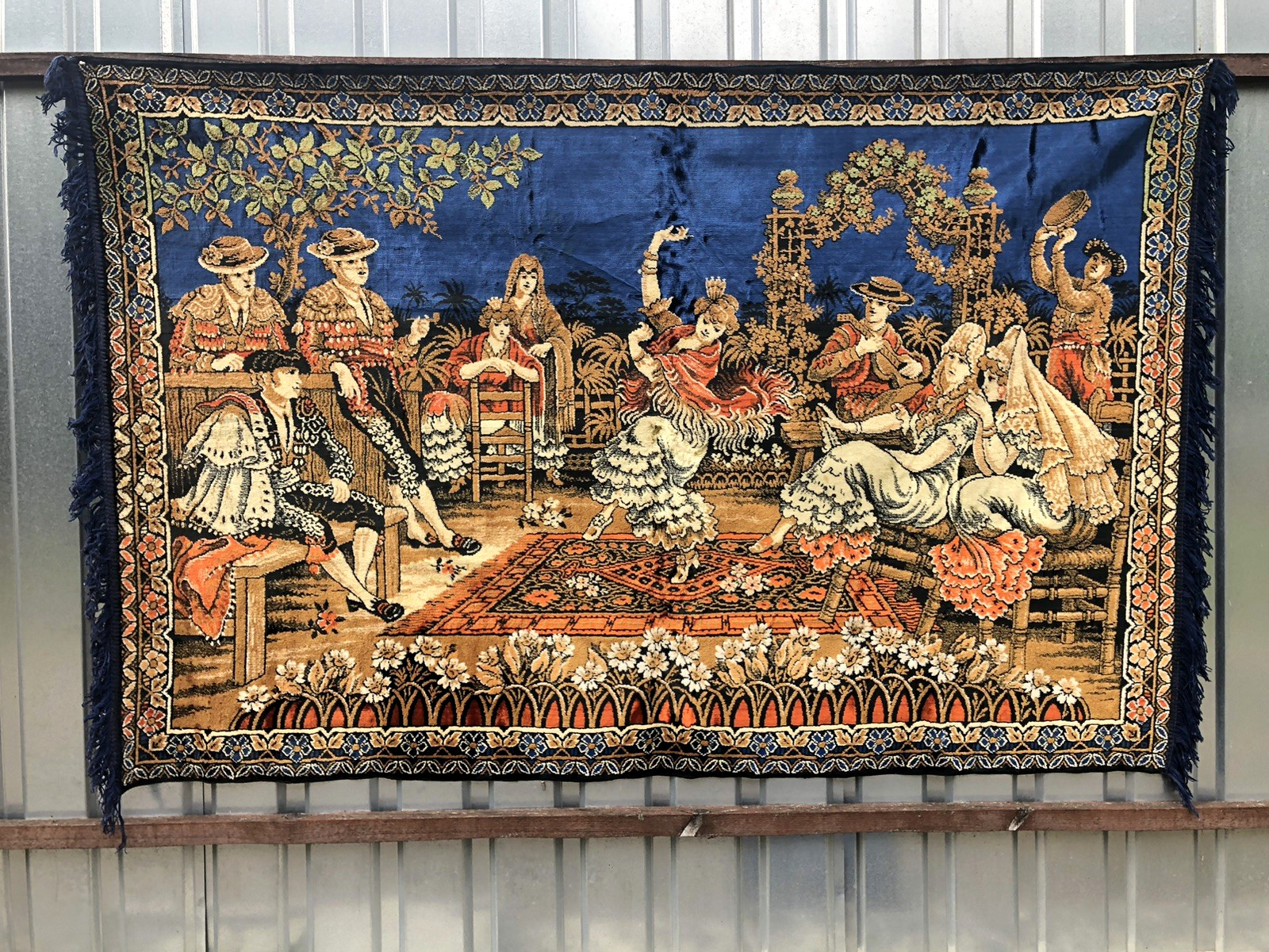 Vintage Rare 1970s Middle Eastern Dancer Scene Vintage Tepestry,Dance on Rug.NEW Vintage Rare 1970s Middle Eastern Dancer Scene Vintage Tepestry,Dance on Rug.NEW