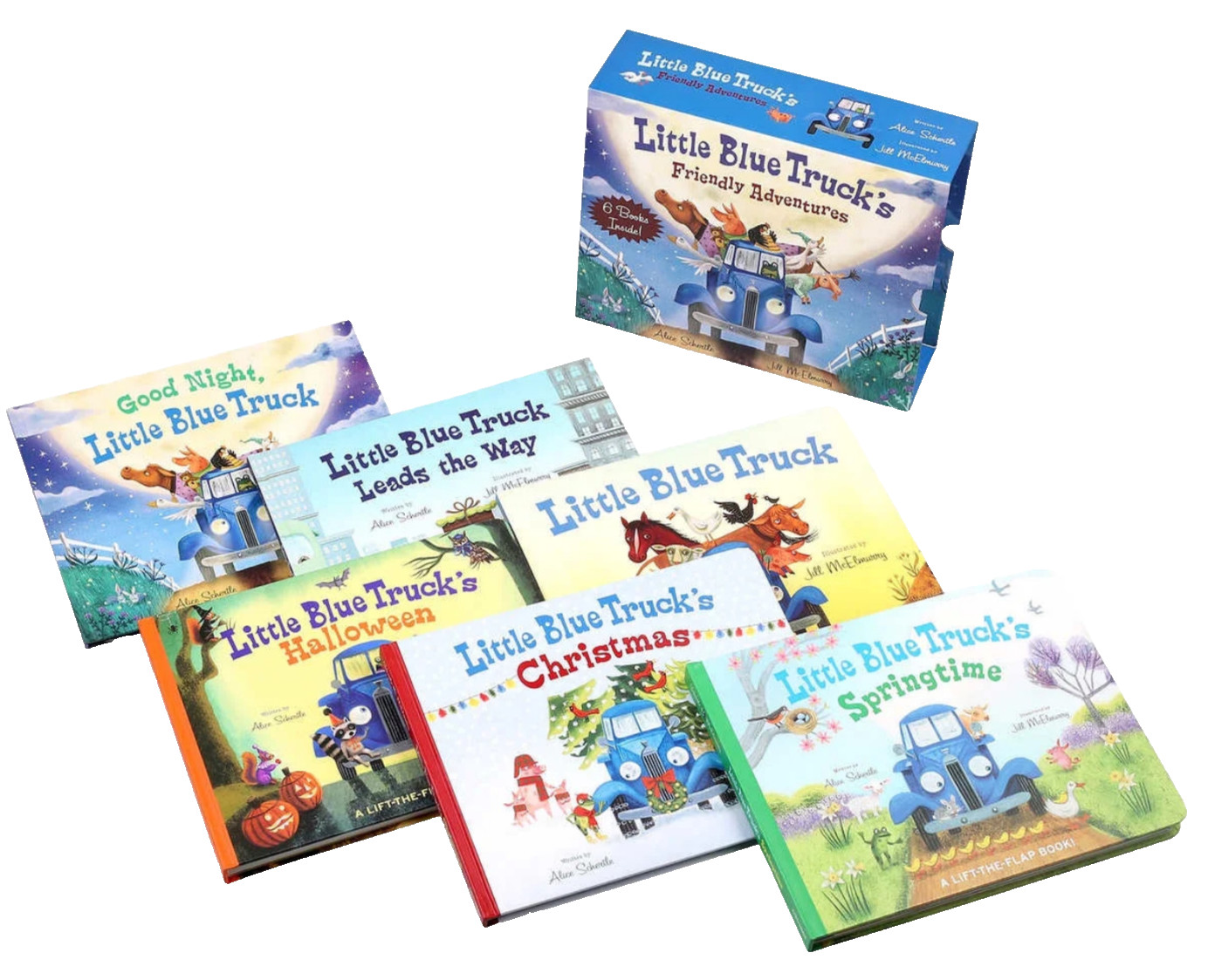 Little Blue Truck Friendly Adventures 6-Book Box Set Board Books Alice Schertle