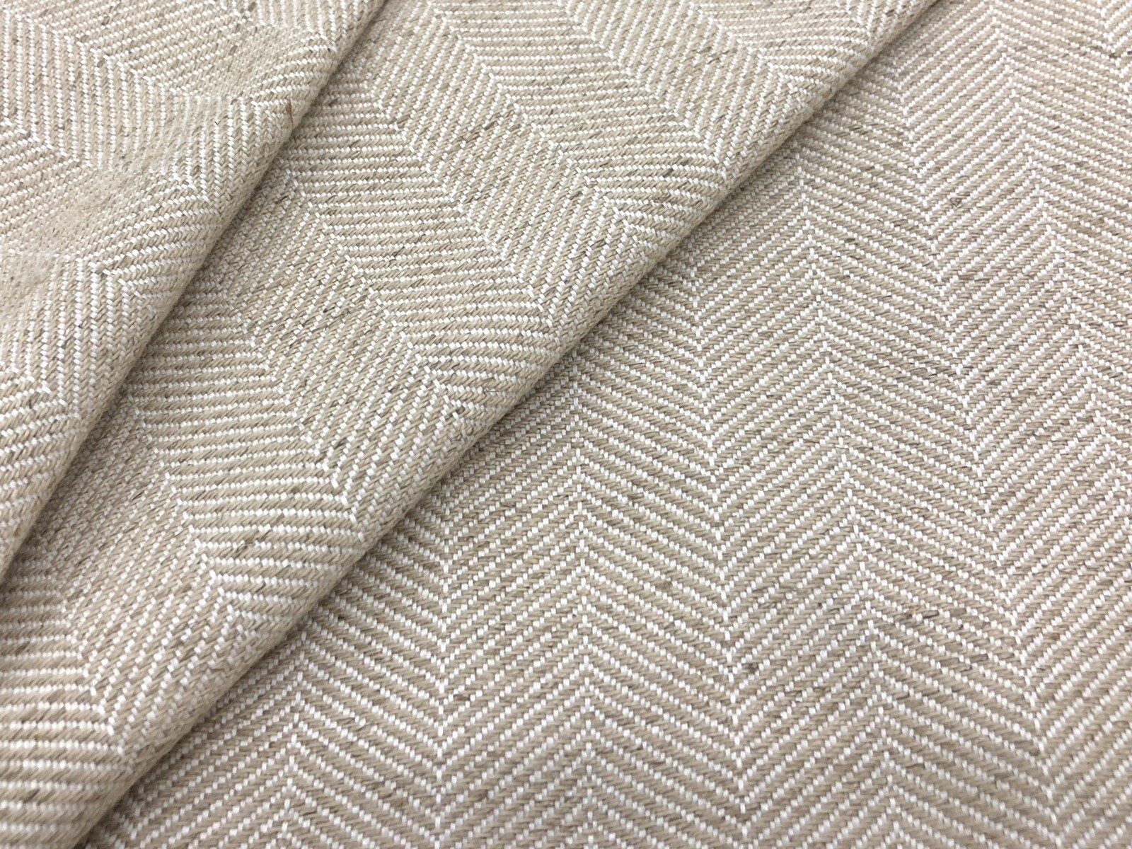 Thibaut Crypton Upholstery Fabric- Hamilton Herringbone / Linen 0.95 yds W80678