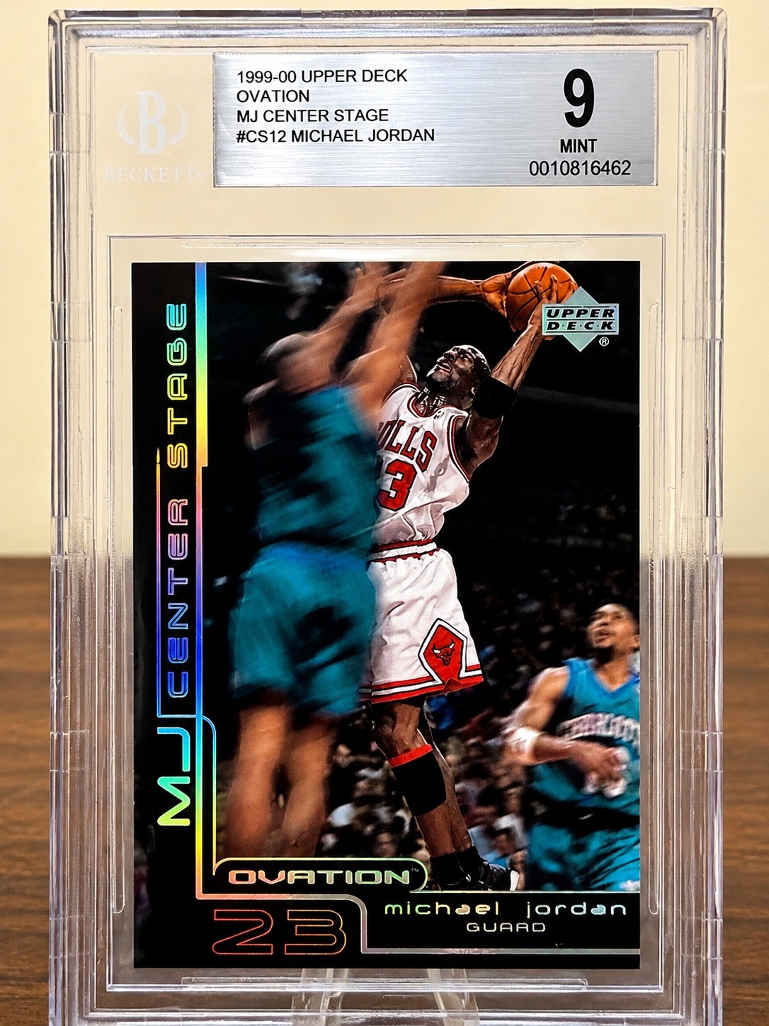 Michael Jordan 1999-00 Upper Deck Ovation MJ Center Stage Bulls BGS 9 RARE 🐐 Michael Jordan 1999-00 Upper Deck Ovation MJ Center Stage Bulls BGS 9 RARE 🐐
