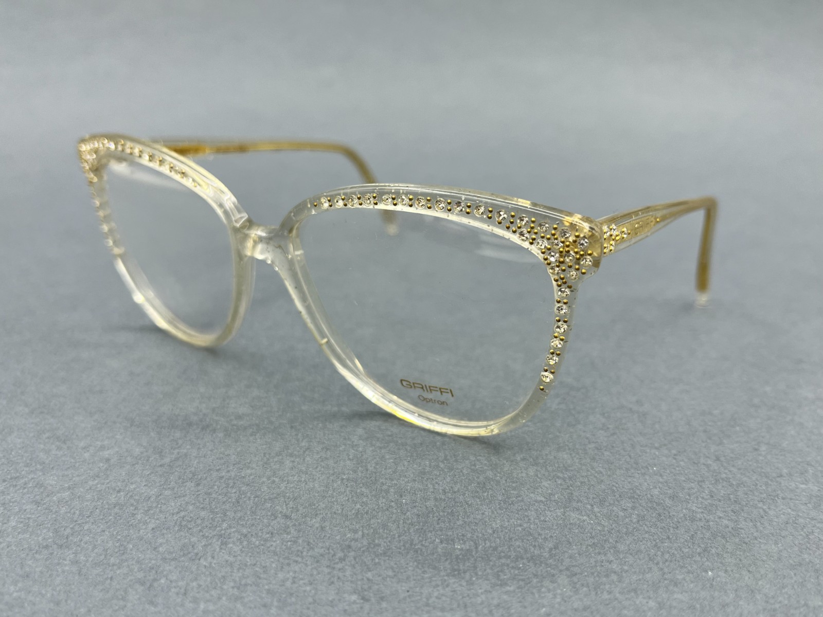 NOS GRIFFI OPTRON 258 Women’s Vintage Cat Eye Eyeglasses Frame Made in Italy