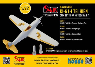 CMK 129-7398 1/72 Ki-61-I Tei Hien Wing Flaps. for Hasegawa Kit Resin