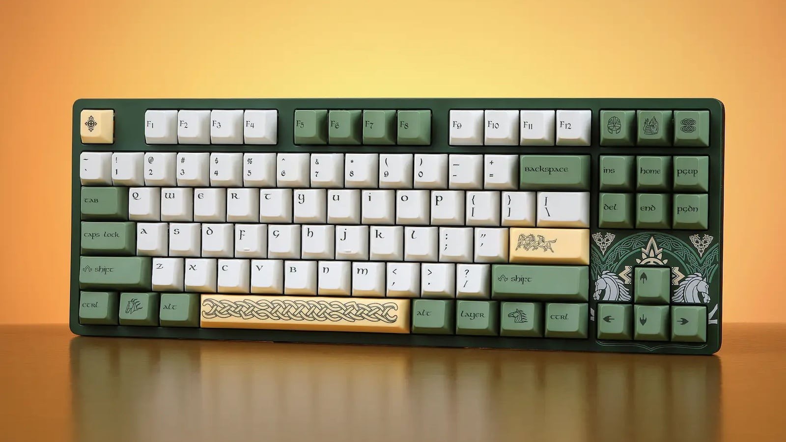DROP Lord of the Rings Riders of Rohan Aldburg Elvish Mechanical keyboard - RARE