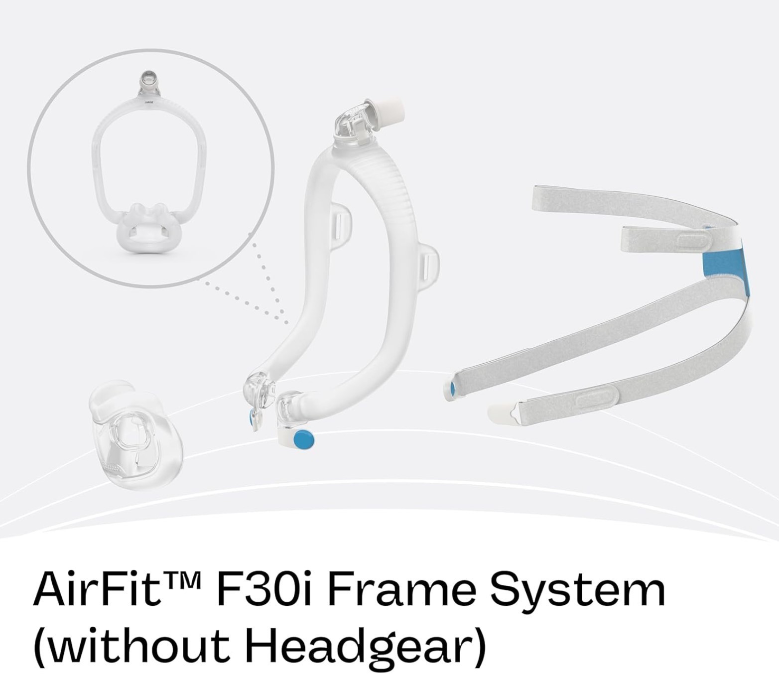 ResMed AirFit F30i Frame with Hose Elbow Standard 63369 ResMed AirFit F30i Frame with Hose Elbow Standard 63369
