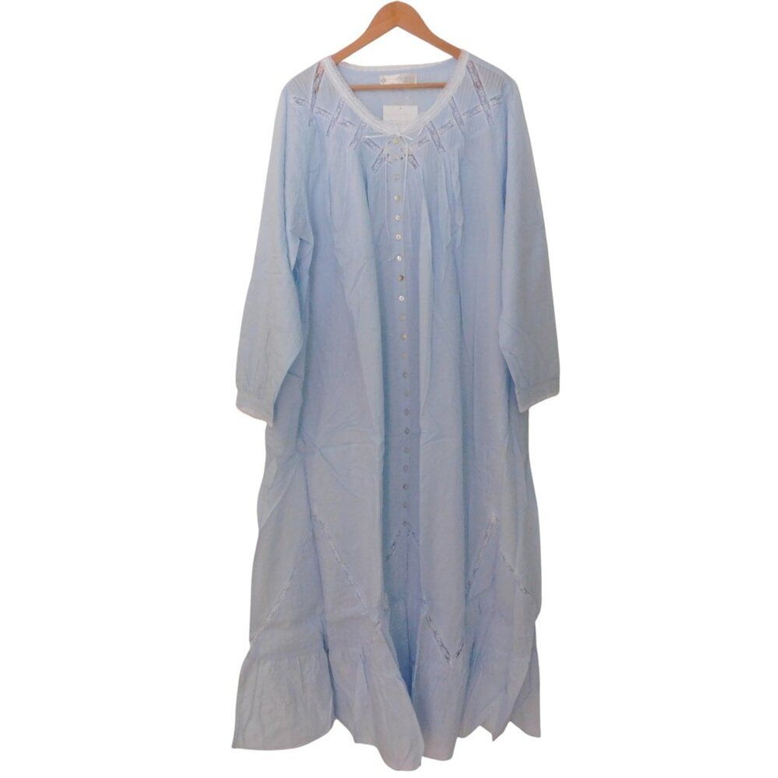 NEW Eileen West Moonlight Sonata Long Cotton Lawn Nightgown Blue Size 2X NEW Eileen West Moonlight Sonata Long Cotton Lawn Nightgown Blue Size 2X