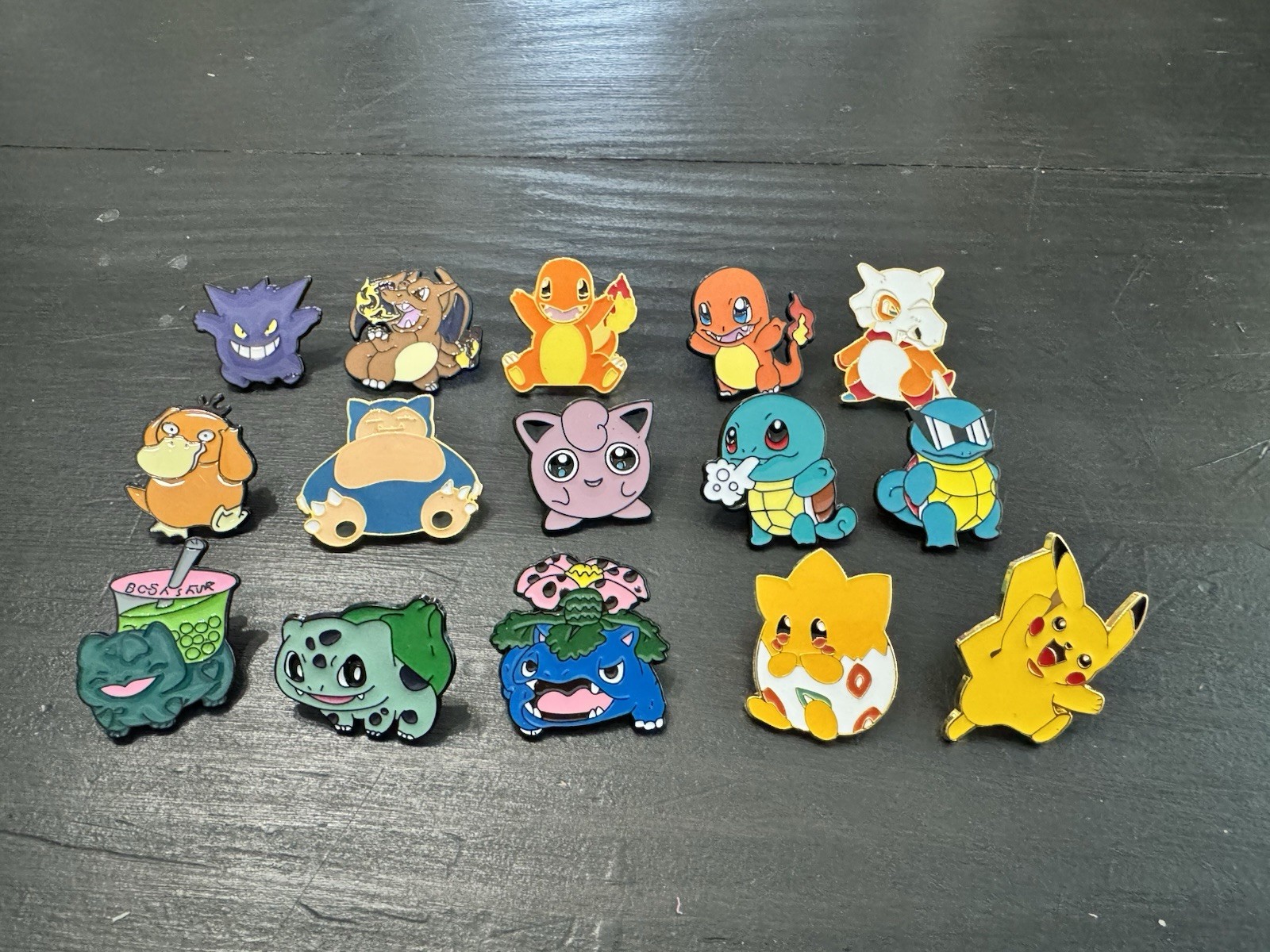 Pokemon Enamel Pin Lot of 15 - Pikachu Charizard Snorlax Squirtle Gengar Etc. Pokemon Enamel Pin Lot of 15 - Pikachu Charizard Snorlax Squirtle Gengar Etc.