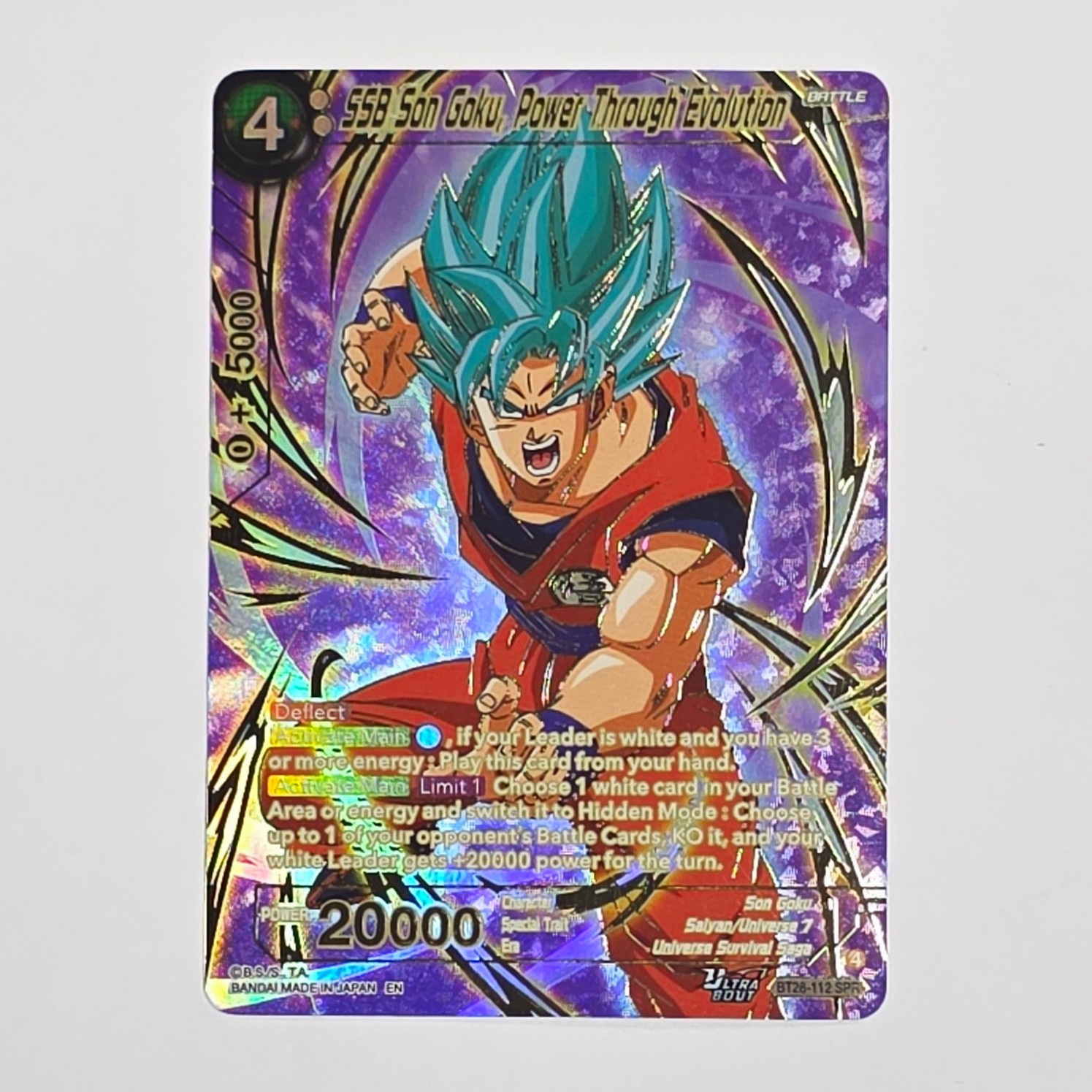 Bandai DBS SSB Son Goku, Power Through Evolution BT28-112 SPR Foil EN Bandai DBS SSB Son Goku, Power Through Evolution BT28-112 SPR Foil EN