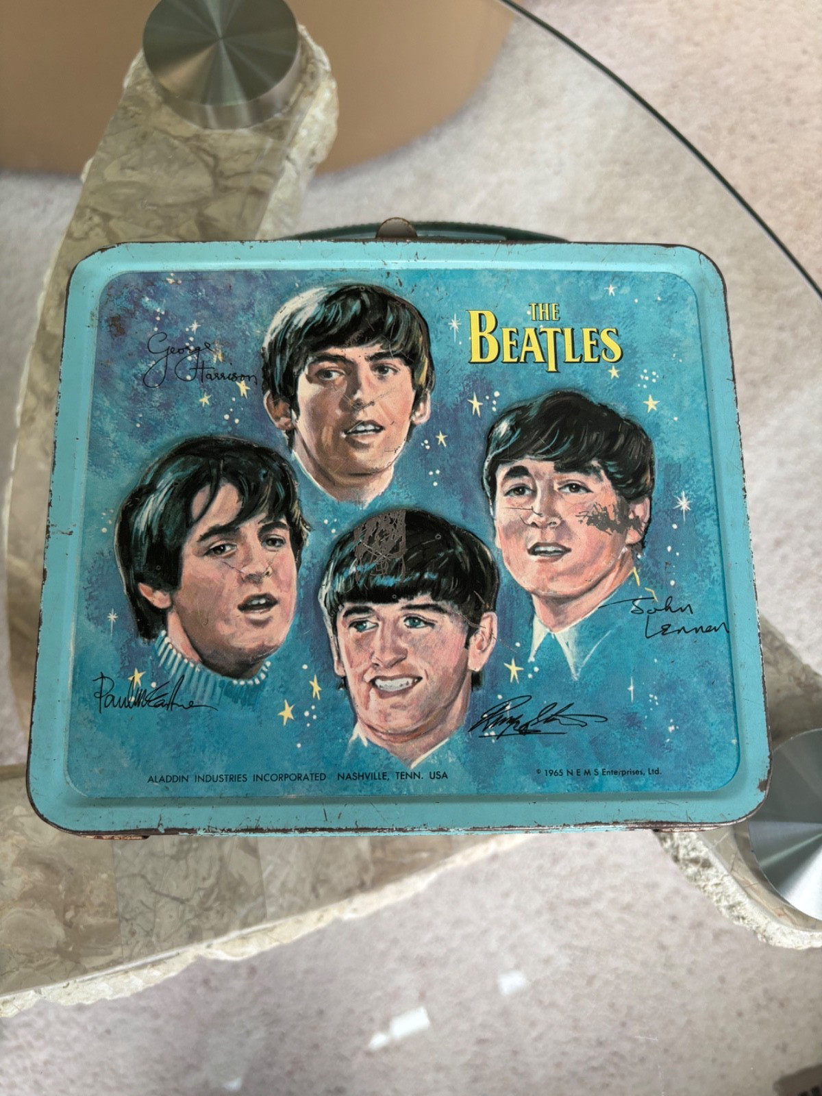 🔥RARE VINTAGE 1965 The Beatles Lunch Box no Thermos Lunchbox tin kit pail 🔥🔥 🔥RARE VINTAGE 1965 The Beatles Lunch Box no Thermos Lunchbox tin kit pail 🔥🔥