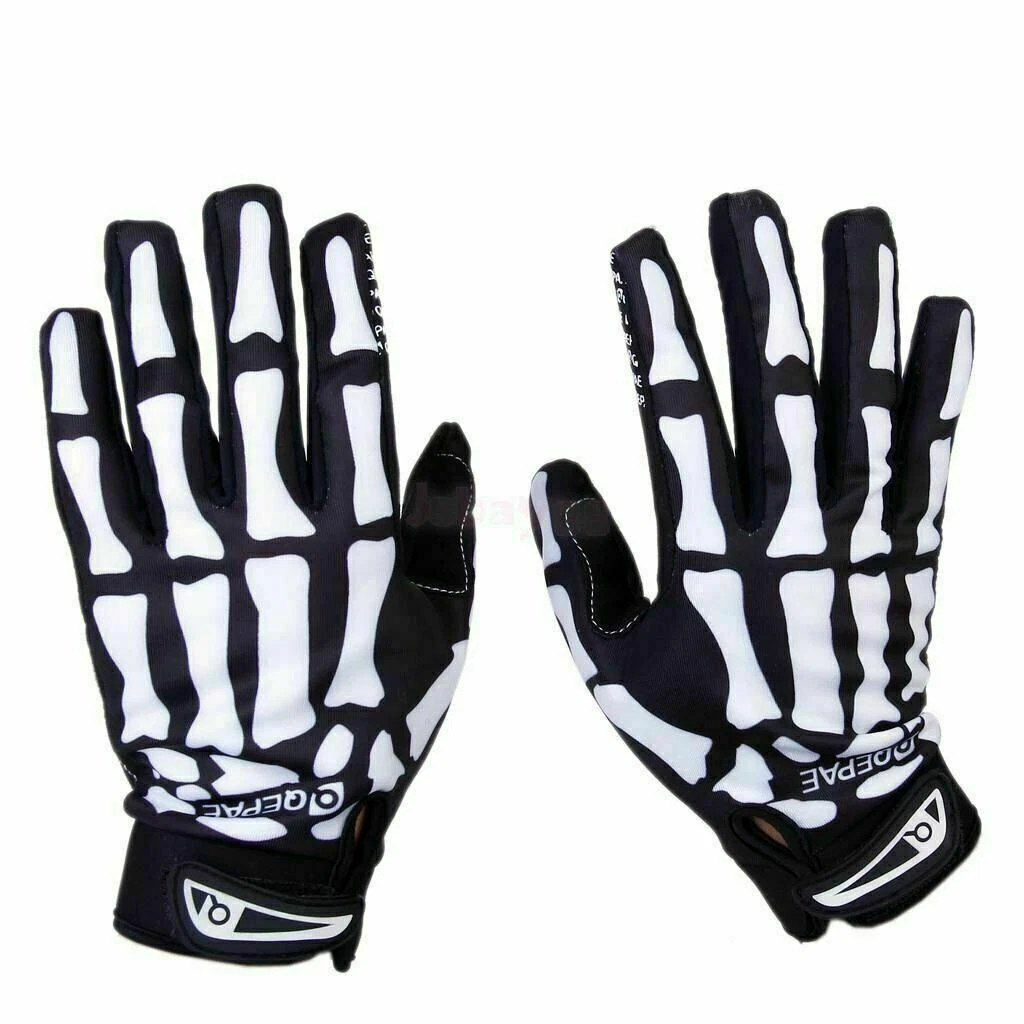 Full Finger Biker Skeleton Bone Gloves Racing Cycling Motorcycle Mechanics Goth Full Finger Biker Skeleton Bone Gloves Racing Cycling Motorcycle Mechanics Goth