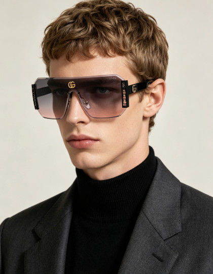 Gucci GG1650S Shield Sunglasses 99-01-125 Gucci GG1650S Shield Sunglasses 99-01-125
