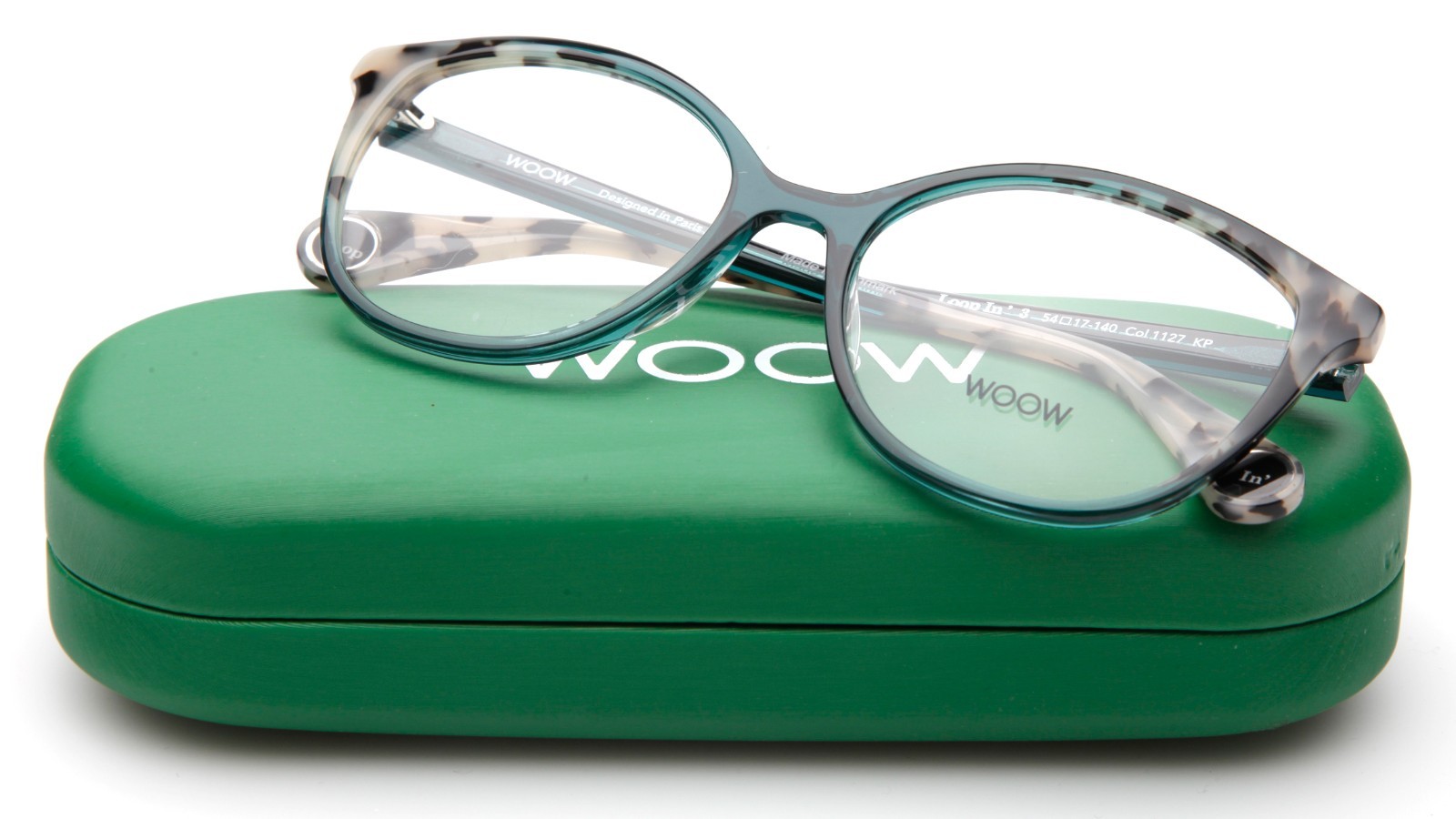 NEW WOOW Loop In 3 Col 1127 Green EYEGLASSES 54-17-140mm B44mm