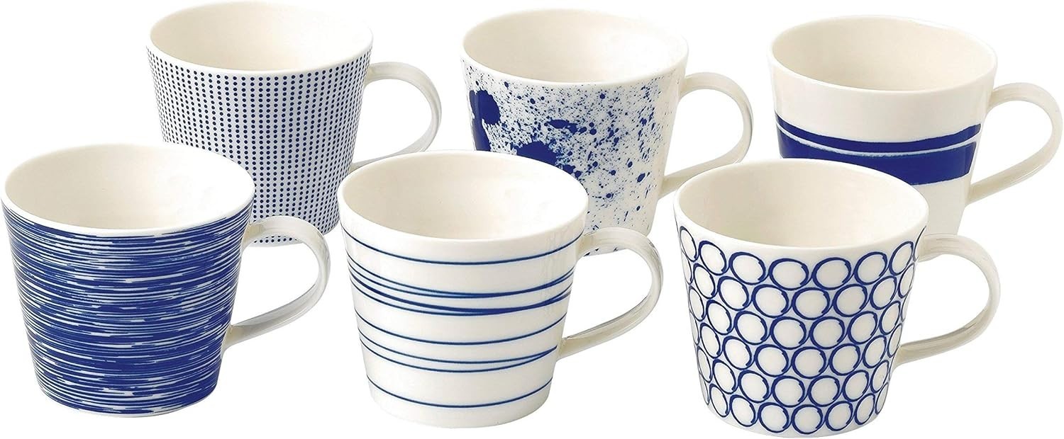 Royal Doulton - Pacific Mixed Patterns Mugs Set of 6
