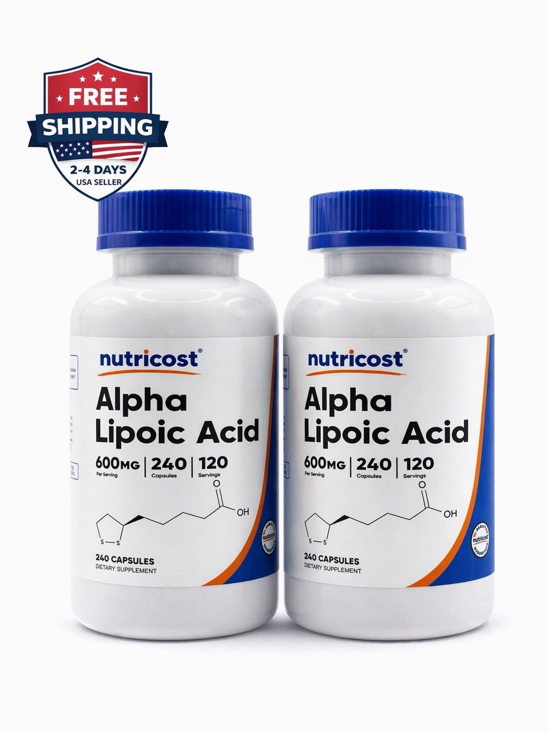 2 Pack Alpha Lipoic Acid 600mg 240 Capsules Energy Antioxidant Fast USA 2 Pack Alpha Lipoic Acid 600mg 240 Capsules Energy Antioxidant Fast USA