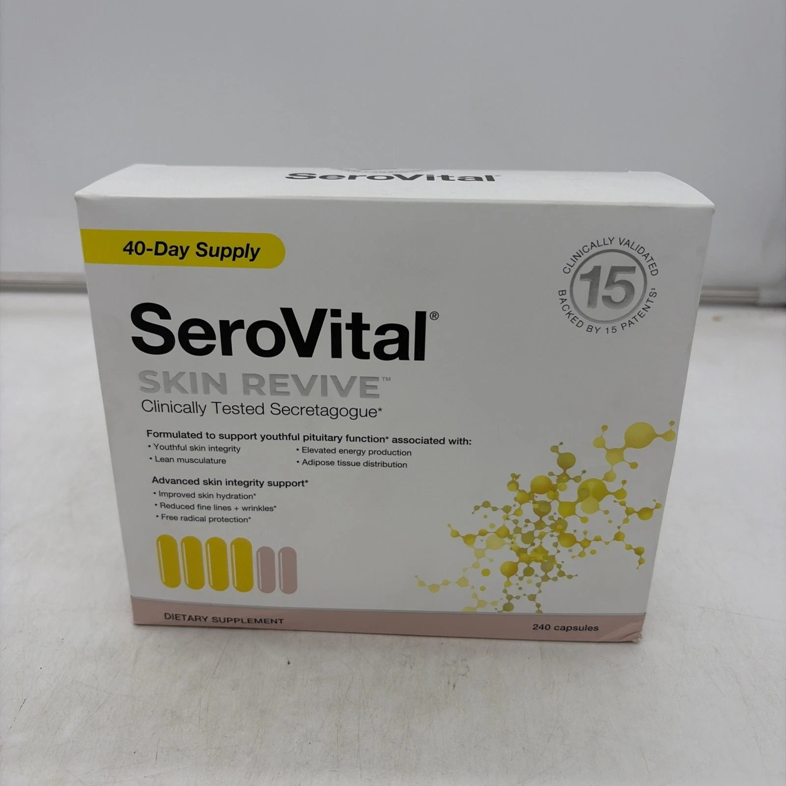 Serovital Skin Revive Anti-Aging Supplement for Women 240 Capsules 40 Day Supply Serovital Skin Revive Anti-Aging Supplement for Women 240 Capsules 40 Day Supply