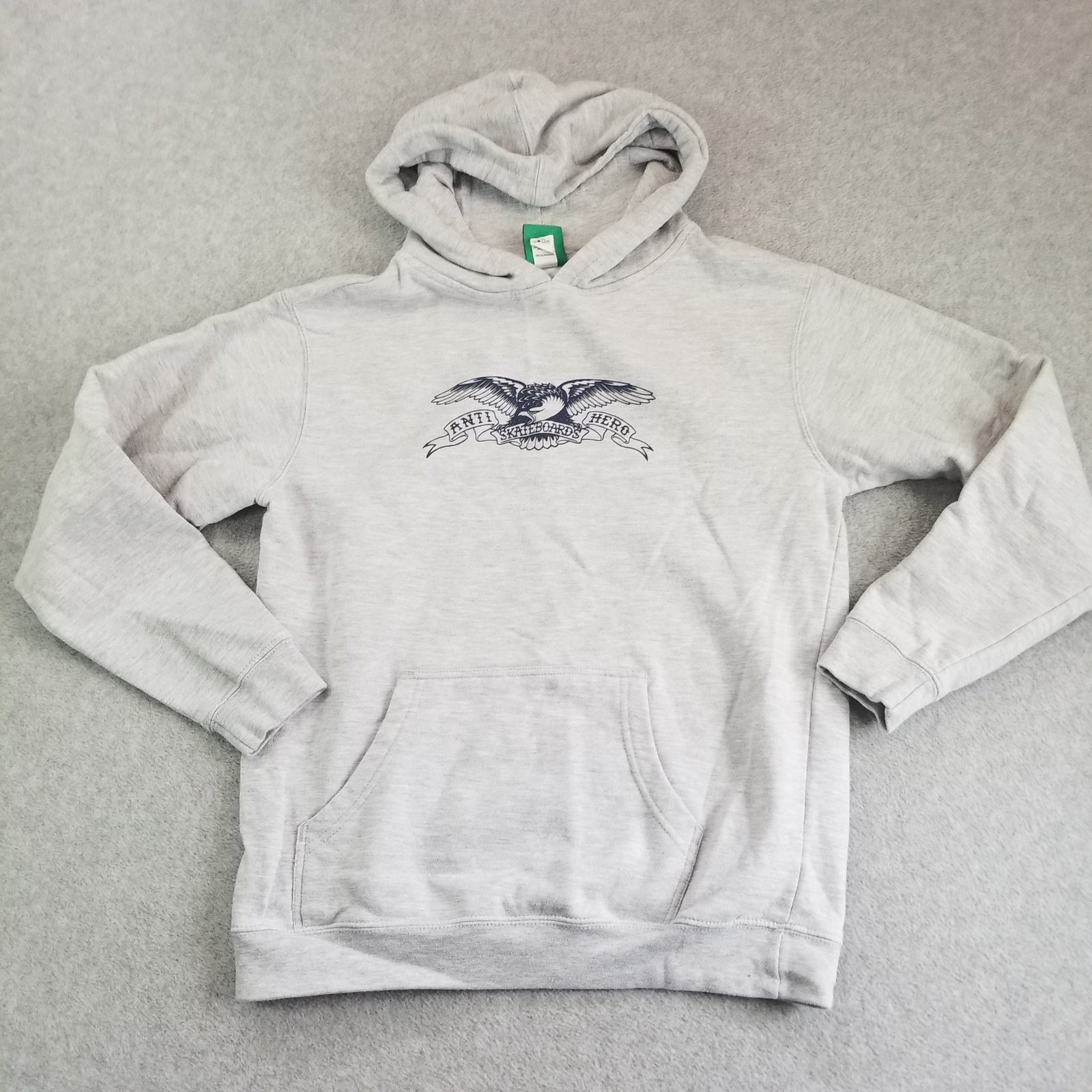 Anti Hero Hoodie Mens Extra Large Gray Skateboard Eagle Logo Fleece Sweatshirt Anti Hero Hoodie Mens Extra Large Gray Skateboard Eagle Logo Fleece Sweatshirt